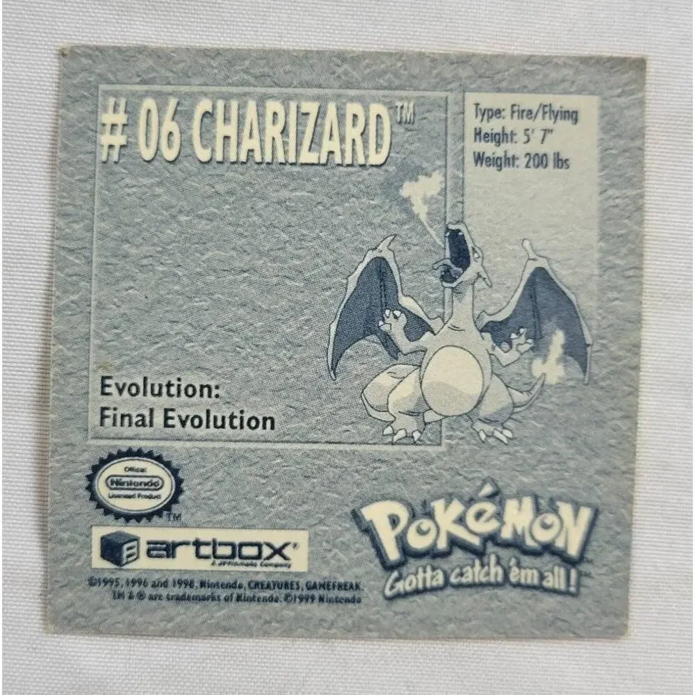 Charizard Sticker Artbox 1999 #06